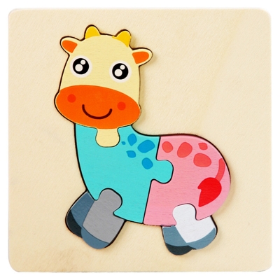 Picture of Cute Fawn Wooden Puzzle10x10cm - Kids Educational Toy