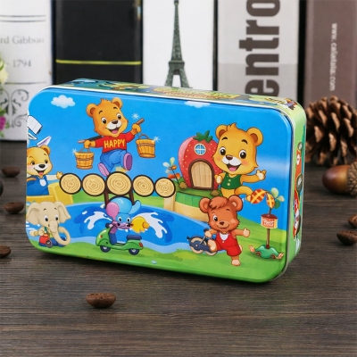 Picture of 60 Pieces Premium Wooden Puzzle - Kids Educational Toy | Colorful Print with Iron Box (Car & Plane)