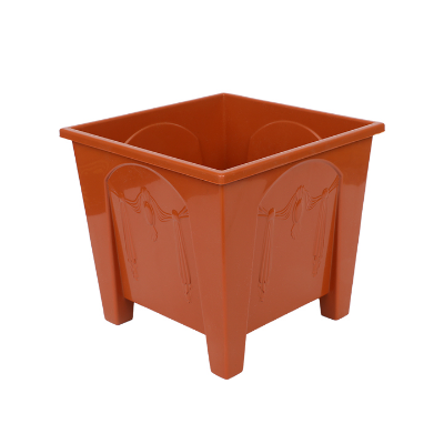Buy Square Flower Tub 4" Sandal Wood (0.5L)-TEL for Gardening in balcony, roof or indoor space for adding a touch of greenery to your home or office at Best Price In Bangladesh	