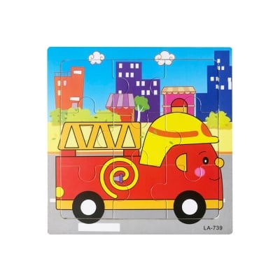 Picture of Fire Truck Wooden Puzzle - Kids Educational Toy