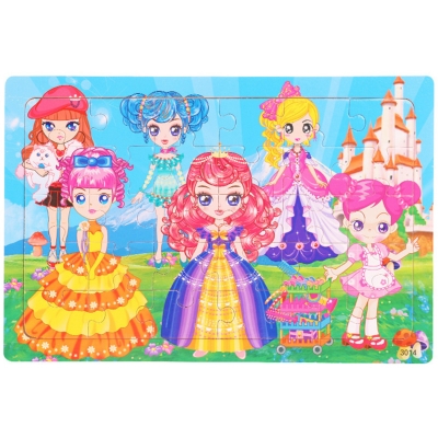 Picture of Fantasy Princess Party Wooden Puzzle - Kids Educational Toy