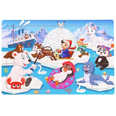 Picture of Igloo Island Wooden Puzzle - Kids Educational Toy