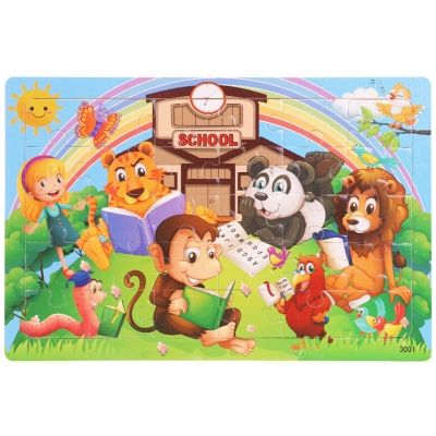 Picture of The Schoolyard Gang Wooden Puzzle - Kids Educational Toy