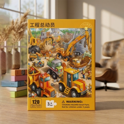 Picture of 120 Pieces Paper Puzzle – Kids Educational Toy Engineering Mobilization 