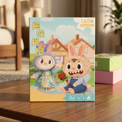 Picture of 120 Pieces Paper Puzzle - Kids Educational Toy (The Romantic Labubu)