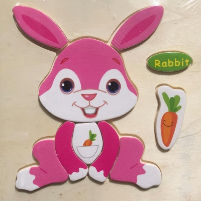 Picture of The Clever Rabbit Wooden Puzzle - Kids Educational Toy