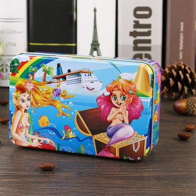 Picture of 60 Pieces Premium Wooden Puzzle - Kids Educational Toy | Colorful Print with Iron Box (Mermaid)