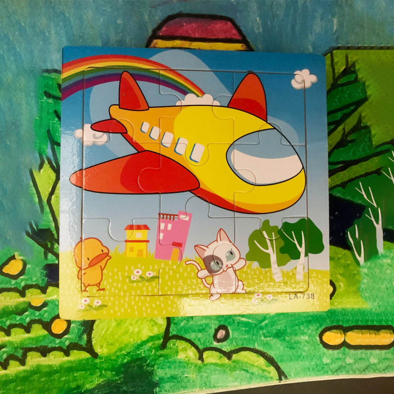 Picture of Plane Wooden Puzzle - Kids Educational Toy