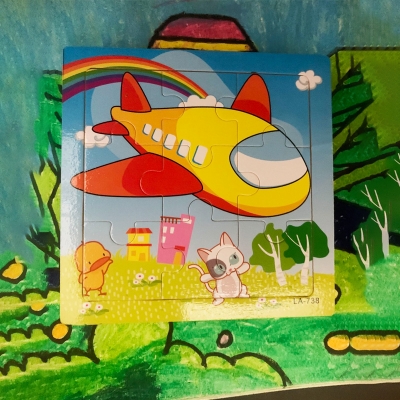 Picture of Plane Wooden Puzzle - Kids Educational Toy