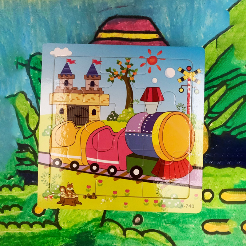 Picture of Train Wooden Puzzle - Kids Educational Toy
