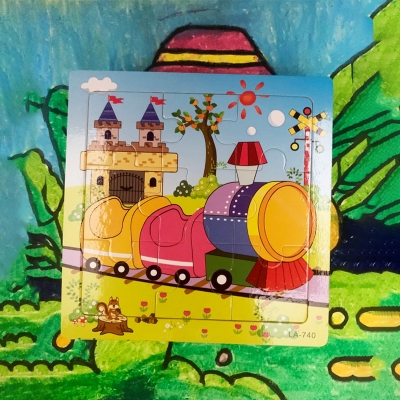 Picture of Train Wooden Puzzle - Kids Educational Toy