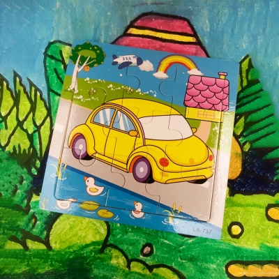 Picture of Car Wooden Puzzle - Kids Educational Toy