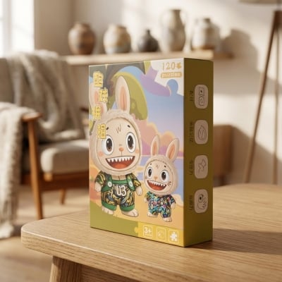 Picture of 120 Pieces Paper Puzzle - Kids Educational Toy (Army Labubu)