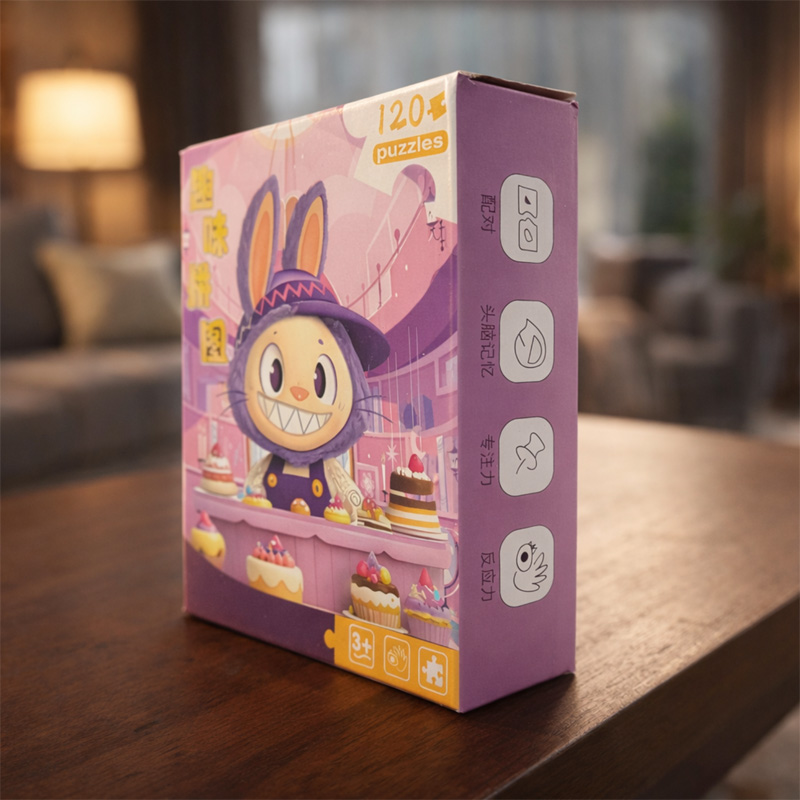 Picture of 120 Pieces Paper Puzzle - Kids Educational Toy (Purple Baker Labubu)