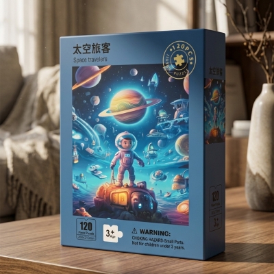 Picture of 120 Pieces Paper Puzzle – Kids Educational Toy (Space Travelers)