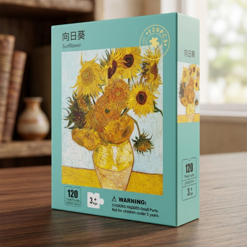 Picture of 120 Pieces Paper Puzzle – Kids Educational Toy (Sunflower)