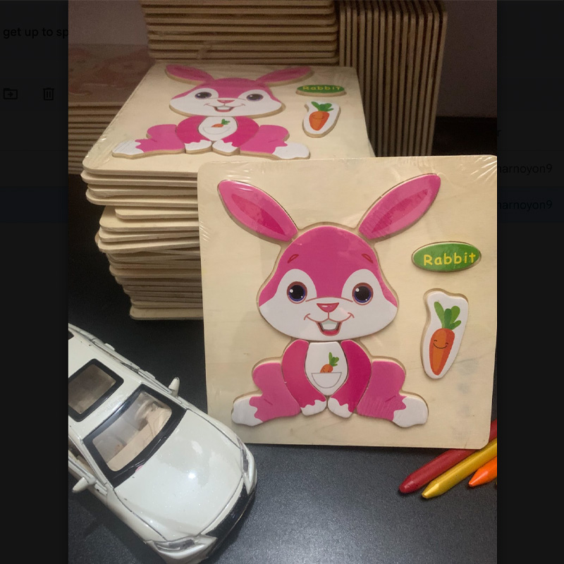 Picture of The Clever Rabbit Wooden Puzzle - Kids Educational Toy