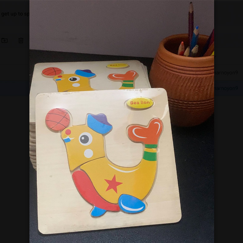 Picture of Sea Lion Wooden Puzzle - Kids Educational Toy