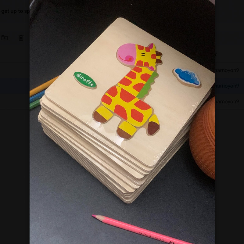 Picture of The Giraffe Wooden Puzzle - Kids Educational Toy