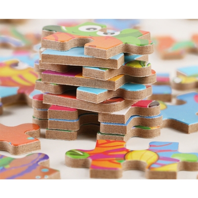 Picture of 60 Pieces Premium Wooden Puzzle - Kids Educational Toy | Colorful Print with Iron Box (Car & Plane)
