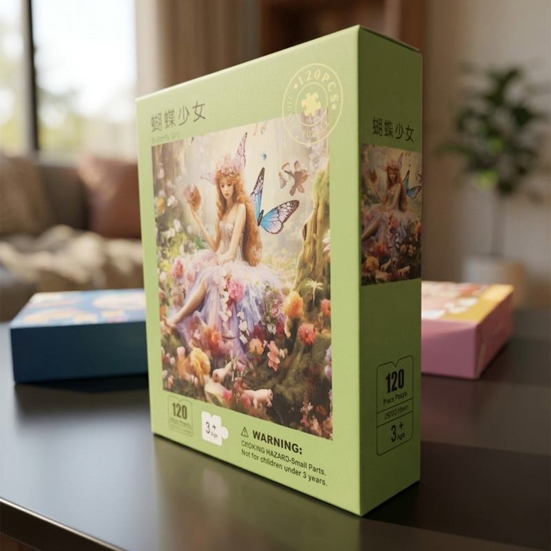 Picture of 120 Pieces Paper Puzzle – Kids Educational Toy (Butterfly Girl)