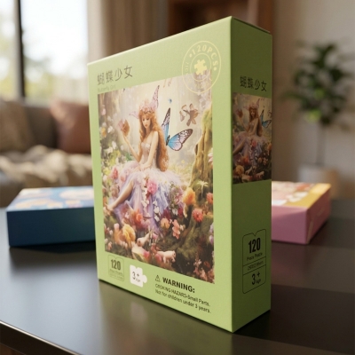 Picture of 120 Pieces Paper Puzzle – Kids Educational Toy (Butterfly Girl)