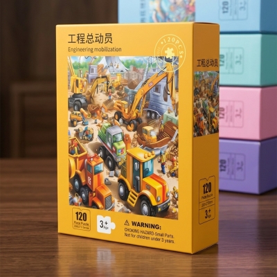Picture of 120 Pieces Paper Puzzle – Kids Educational Toy Engineering Mobilization 