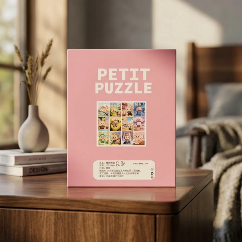 Picture of 120 Pieces Paper Puzzle - Kids Educational Toy (Pink Labubu)