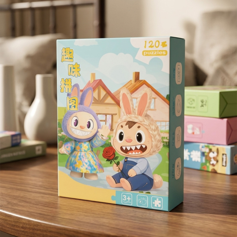 Picture of 120 Pieces Paper Puzzle - Kids Educational Toy (The Romantic Labubu)