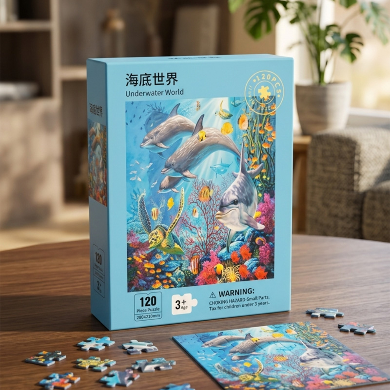 Picture of 120 Pieces Paper Puzzle – Kids Educational Toy (Underwater)