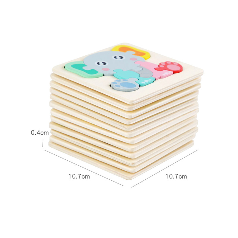 Picture of Tractor Wooden Puzzle 10x10cm - Kids Educational Toy