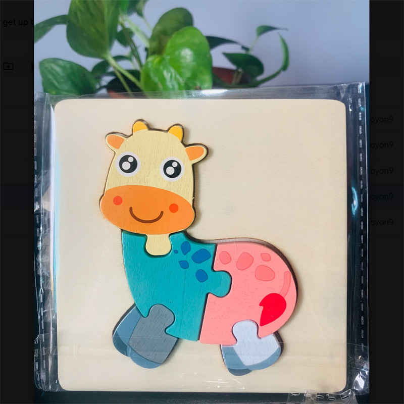 Picture of Cute Fawn Wooden Puzzle10x10cm - Kids Educational Toy