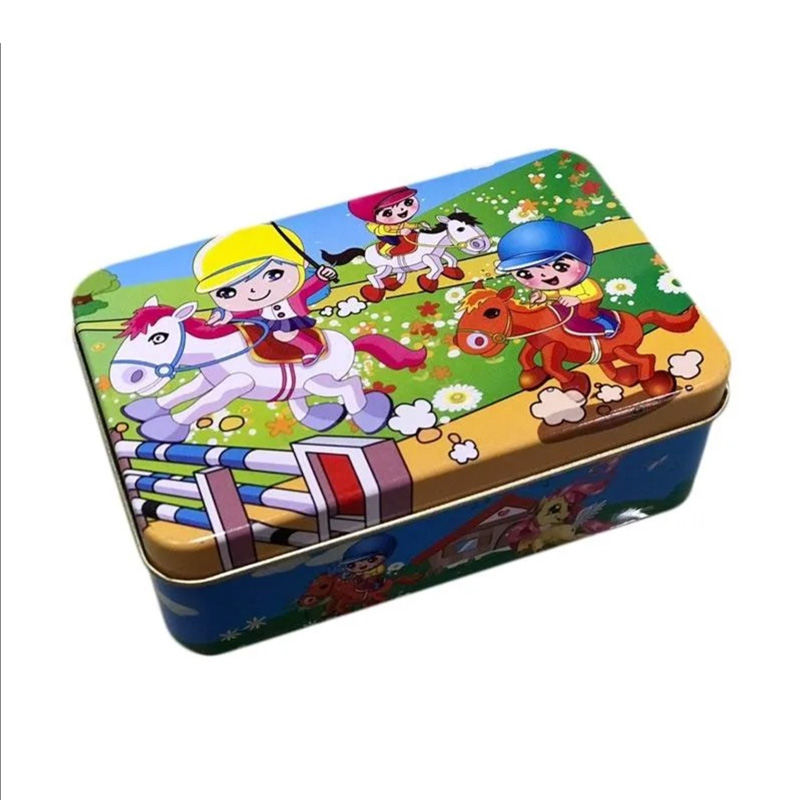 Picture of 60 Pieces Premium Wooden Puzzle - Kids Educational Toy | Colorful Print with Iron Box (Horse Racing)