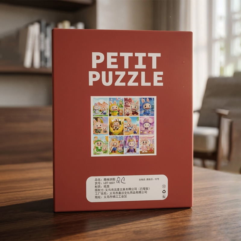Picture of 120 Pieces Paper Puzzle - Kids Educational Toy (Brown Labubu)