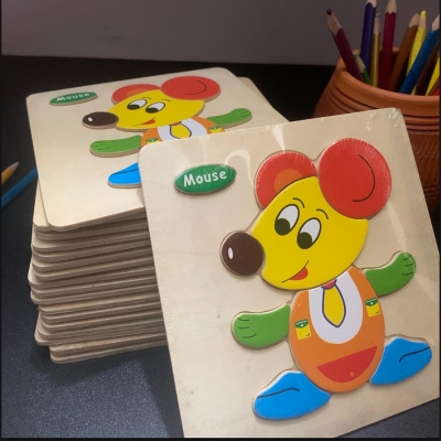 Picture of Mouse Maze Wooden Puzzle - Kids Educational Toy