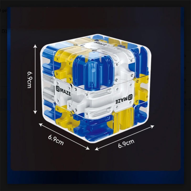 Picture of Premium 3D Rubik's Cube Ball Maze Puzzle – Kids Educational Toy - Blue