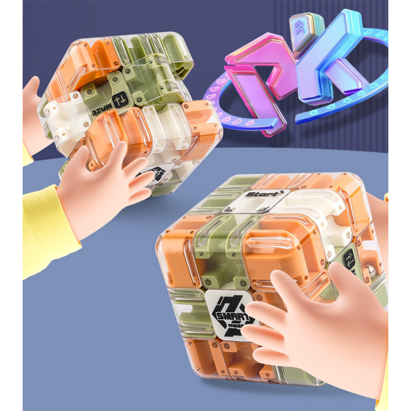 Picture of Premium 3D Rubik's Cube Ball Maze Puzzle – Kids Educational Toy - Khaki