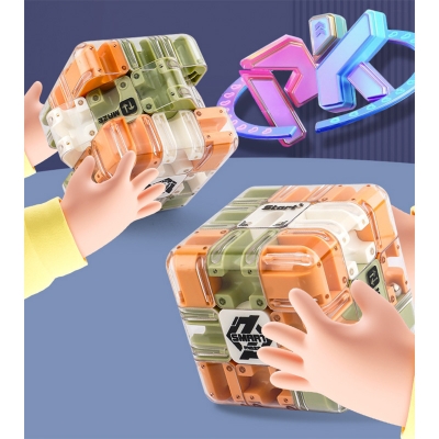 Picture of Premium 3D Rubik's Cube Ball Maze Puzzle – Kids Educational Toy - Khaki