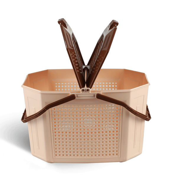 Buy Pet Basket Cream & Brown Online at Best Price