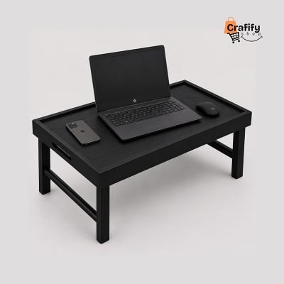 Picture of Wooden Portable Table Black-Material:Mahogany Wood-Length: 20″,Width: 12″,Height: 11″