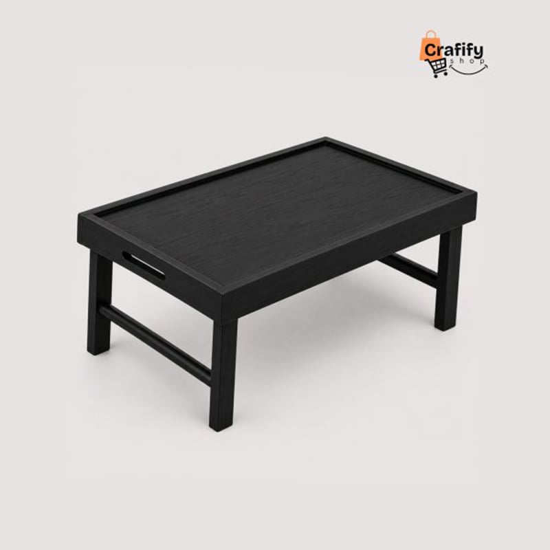 Picture of Wooden Portable Table Black-Material:Mahogany Wood-Length: 20″,Width: 12″,Height: 11″