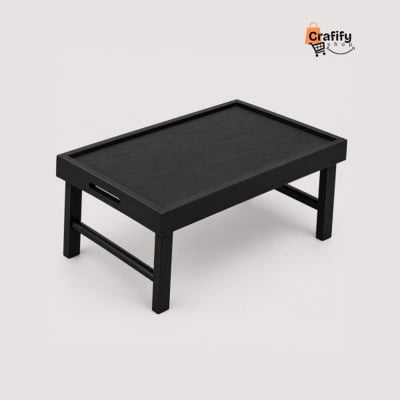 Picture of Wooden Portable Table Black-Material:Mahogany Wood-Length: 20″,Width: 12″,Height: 11″