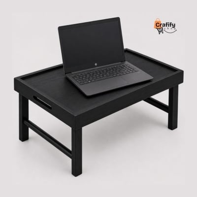 Picture of Wooden Portable Table Black-Material:Mahogany Wood-Length: 20″,Width: 12″,Height: 11″