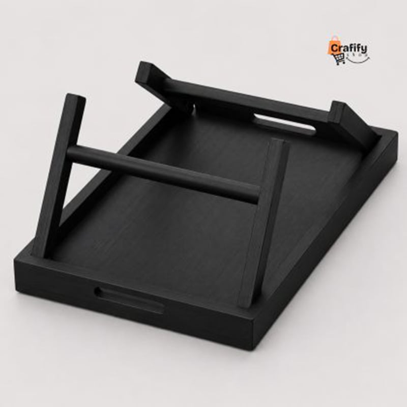 Picture of Wooden Portable Table Black-Material:Mahogany Wood-Length: 20″,Width: 12″,Height: 11″