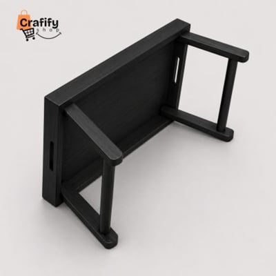 Picture of Wooden Portable Table Black-Material:Mahogany Wood-Length: 20″,Width: 12″,Height: 11″