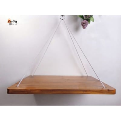 Picture of Premium Wooden Floating Shelf - Material: Mahogany Wood-Length: 18 Inches,Width: 12.5 Inches,Height: 18 Inches