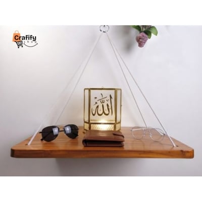 Picture of Premium Wooden Floating Shelf - Material: Mahogany Wood-Length: 18 Inches,Width: 12.5 Inches,Height: 18 Inches