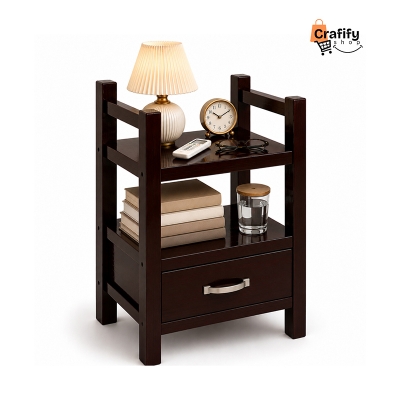 Picture of Elite Bedside Storage Table - Material:Mahogany Wood