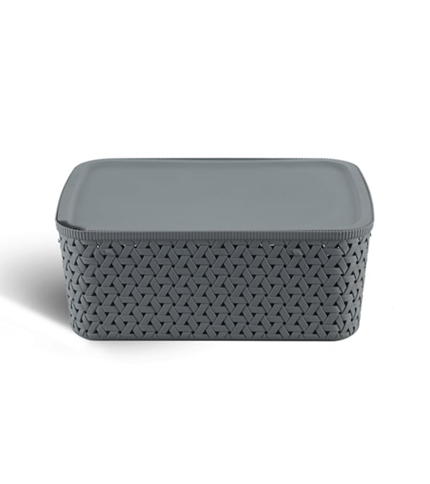 Picture of Caino Rtg Basket With Lid 15L Gray