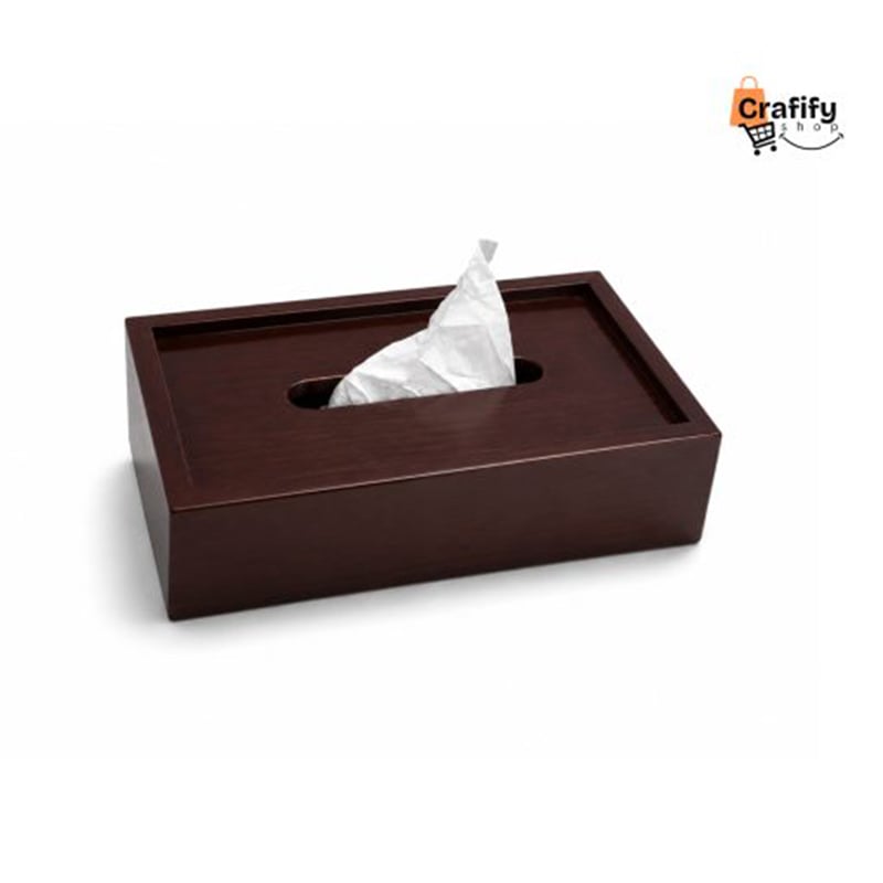 Picture of Premium Wooden Tissue Holder Box – Chocolate Color-Size: 7.5 x 5.5 x 5 inches,Weight: 1 Kg
